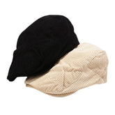 Unisex Corduroy Casual All-match Solid Color Forward Hat Beret Hat